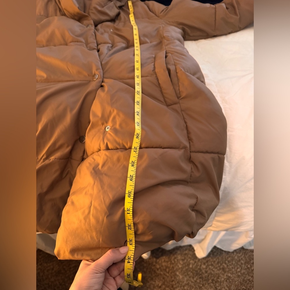LOFT Tan Puffer Jacket Coat - Picture 8 of 8
